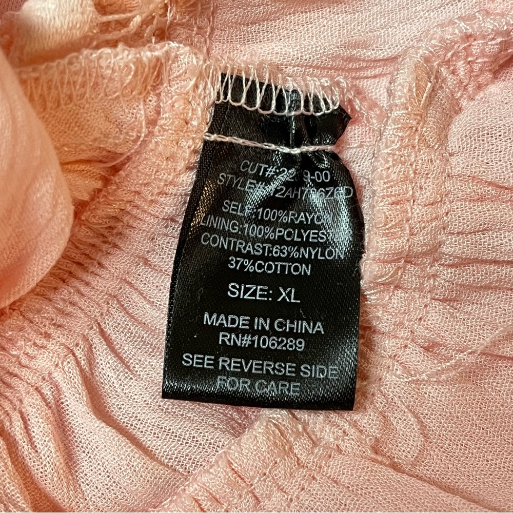 Francesca’s Trixxi Callie Blush Pink Bralette Tiered Tank Top Junior XL - Picture 13 of 15